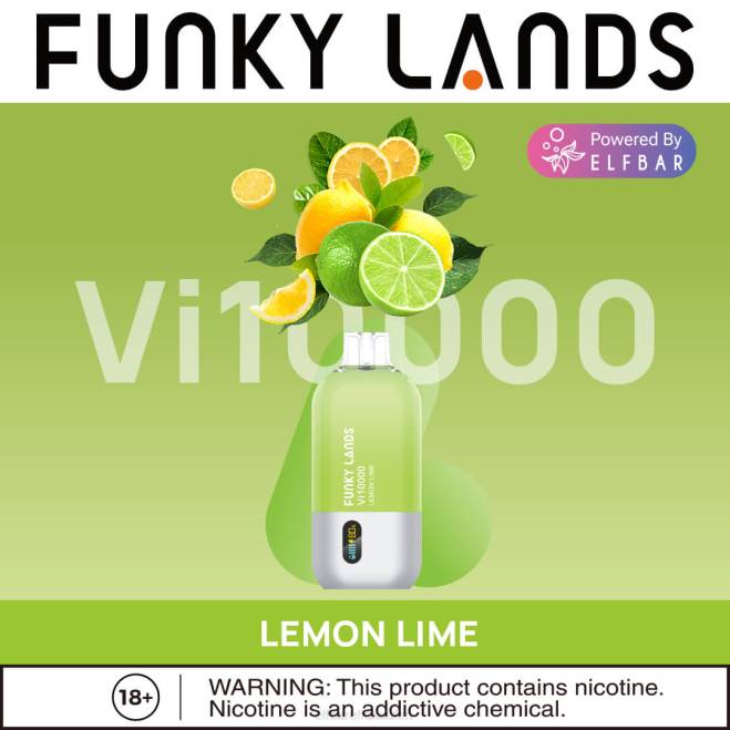 ELF BAR E Cigareta Funky Lands Best Flavour Einweg-Vape VI10000 Iced-Serie X6XB455 Zitronenlimette